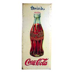 Drink Coca-Cola metal over cardboard ...