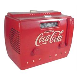 Coca-Cola cooler radio, c.1950, Ex. w...
