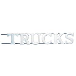 TRUCKS porcelain dealership sign, 3-d...