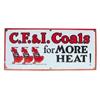 Image 1 : Porcelain C.F. & I. Coals sign, color...