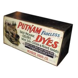 Putnam Dye display cabinet, paper lit...