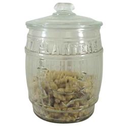 Planters Peanut barrel-shaped glass d...