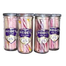 Heide's Candy glass jars (4) w/paper ...