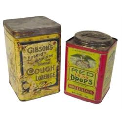 Red Cough Drops tin-Bone, Eagle & Co....