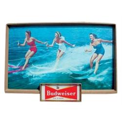 Budweiser Beer light-up sign, 3 girls...