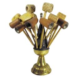 Pipe display for corn cob and wood bo...