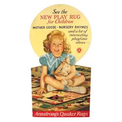 Armstrong's Quaker Rugs die cut cdbd....