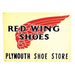Red Wing Shoes sign-Plymouth Shoe Sto...