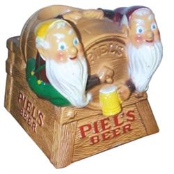 Piels Beer spelter statuette w/can or...