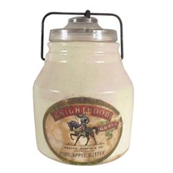 Knighthood Apple Butter stoneware jar...