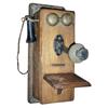 Image 1 : Stromberg-Carlson oak wall telephone,...
