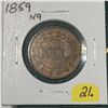 Image 1 : 1859 N9 Canada Large Cent