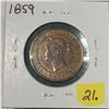Image 2 : 1859 N9 Canada Large Cent