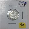 Image 1 : 1908 Canada Five Cent - Small 8 - Silver