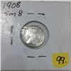 Image 2 : 1908 Canada Five Cent - Small 8 - Silver