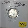 Image 2 : 1909 Canada Five Cent - Maple Leaves - Silver