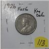 Image 2 : 1926 Canada Five Cent - Far 6 - Key Date