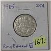 Image 1 : 1905 Canada Twenty-five Cent - Silver