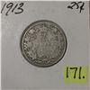 Image 1 : 1913 Canada Twenty-five Cent - Silver