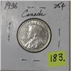 Image 2 : 1936 Canada Twenty-five Cent - Silver