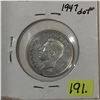 Image 2 : 1947 Dot Canada Twenty-five Cent - Silver