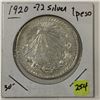 Image 1 : 1920 Mexico Peso - .72 Silver