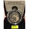 Image 1 : 2013 - $20 'Untamed Canada Arctic Fox' Fine Silver Coin