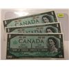 Image 1 : 4 - 1867 to 1967 Bk of Canada One Dollar Bills - New - Uncirc.