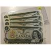 Image 1 : 4 Gem 1973 One Dollar Replacement Bills - In Sequence - Ser. # EAX2395968 to EAX2395971