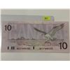 Image 1 : 1989 Canada Ten Dollar Bill - 'Bird Series' - Ser. # BEG7640252 - Uncirc.