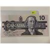 Image 2 : 1989 Canada Ten Dollar Bill - 'Bird Series' - Ser. # BEG7640252 - Uncirc.