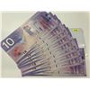 Image 1 : 9 - 2001 Cdn. Ten Dollar Bills 'Remembrance & Peacekeeping' Bills - Consec. S/N's FEF8321147 to FEF8