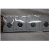 Image 2 : USA Ten Cent Coins (4) 1902, 1905, 1906 & 1907 - One is Holed