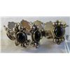 Image 2 : Mexican Sterling Silver & Stone Link Bracelet