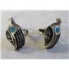 Image 1 : 2 Sterling Silver & Turquoise Bird Rings