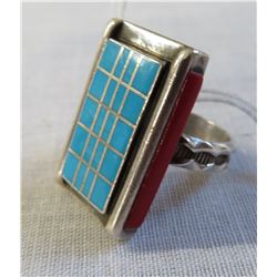 Zuni Sterling Silver & Stone Ring