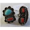 Image 1 : 2 Sterling Silver & Coral Rings