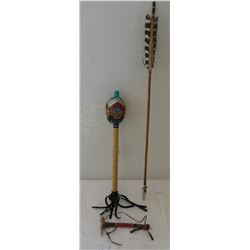 Native American Pipe, Arrow & Rattle