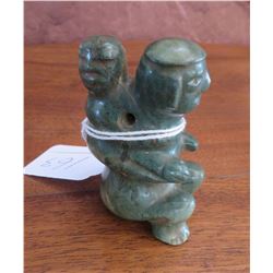 Olmec Jade Figure w/Baby