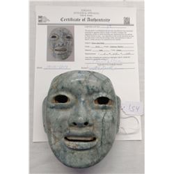 Olmec Jade Mask w/John Jordan COA