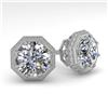 2.05 CTW Certified VS/SI Diamond Stud Earrings 14K White Gold - REF-550Y3N - 35616