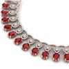 Image 2 : 56.05 CTW Royalty Ruby & VS Diamond Necklace 18K Rose Gold - REF-1145X5T - 39064