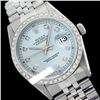 Image 1 : Rolex Men's Stainless Steel, QuickSet, Diamond Dial & Diamond Bezel - REF-441K8R