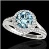 Image 1 : 1.85 CTW SI Certified Fancy Blue Diamond Solitaire Halo Ring 10K White Gold - REF-218M2F - 34128