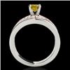Image 2 : 1.55 CTW Certified Si Intense Yellow Diamond Solitaire Ring 2 Tone 10K White & Rose Gold - REF-227R3