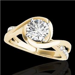 1.15 CTW H-SI/I Certified Diamond Solitaire Ring 10K Yellow Gold - REF-163F6M - 34837