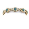 Image 2 : 12 CTW Si/I Fancy Blue And White Diamond Bracelet 18K Yellow Gold - REF-831M8F - 40117