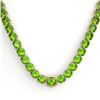 Image 2 : 100 CTW Peridot & VS/SI Diamond Solitaire Necklace 14K Yellow Gold - REF-528N9Y - 23355