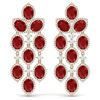 Image 1 : 35.15 CTW Royalty Designer Ruby & VS Diamond Earrings 18K Yellow Gold - REF-590M9F - 38927