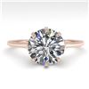 Image 1 : 2.03 CTW Certified VS/SI Diamond Engagement Ring 18K Rose Gold - REF-947R4K - 35768